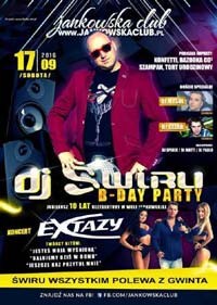 DJ CEZAR presents JankowskaClub (DJ ŚWIRU B-DAY PARTY) 17.09.2016