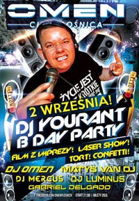 Omen Płośnica - Urodziny Youranta - Gabriel Delgado, Mercus, Dj Omen, Matys Van Deejay, Malos 02.09.2016
