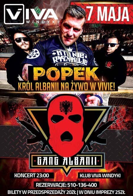 Klub Viva, Windyki - Popek Monster + Goście (GANG ALBANII) 07.05.2016