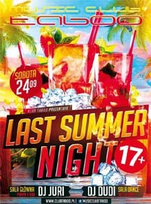 Music Club Taboo (S. Błotnica) - Last Summer Night (24.09.2016)