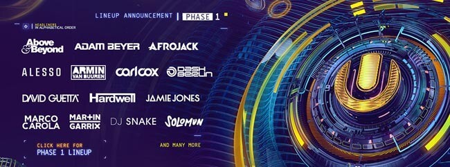 Ultra Europe 2016 Phase 1 Lineup