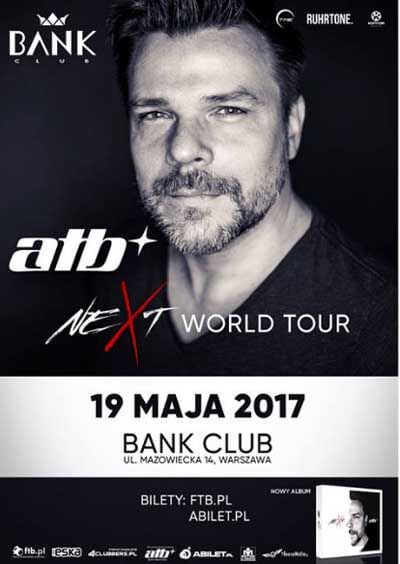 Koncert ATB - BANK CLUB w Warszawie (19.05.2017)