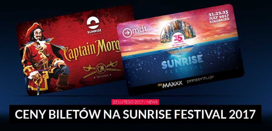 Poznaj cenę biletów na Sunrise Festival 2017