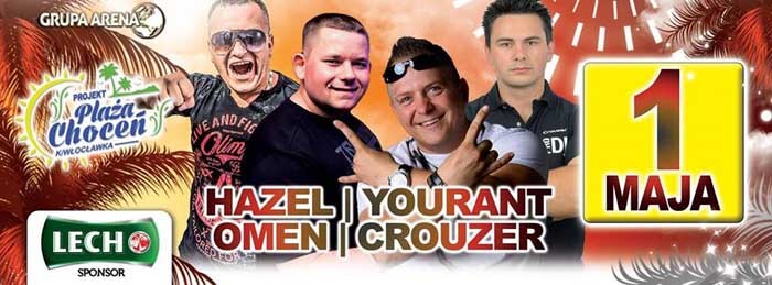 Majówka Plaża Choceń - Hazel, Yourant, Omen, Crouzer (01.05.2017)