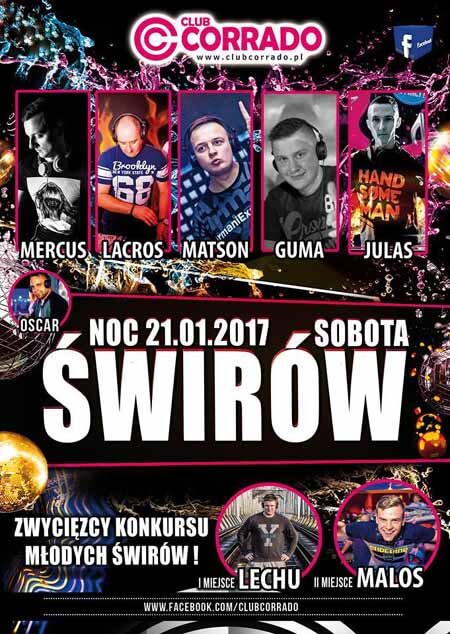 Noc Świrów w Corrado Suchowola (21.01.2017)