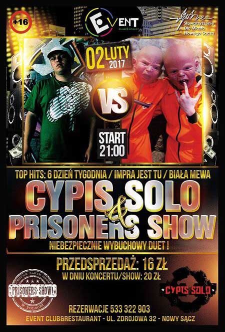 Koncert CYPIS i Prisoners SHOW - EVENT club 02.02.2017