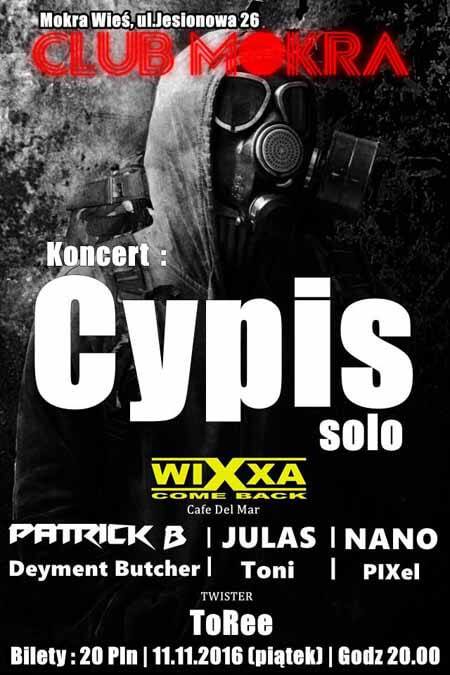 Club Mokra - KONCERT CYPIS 11.11.2016