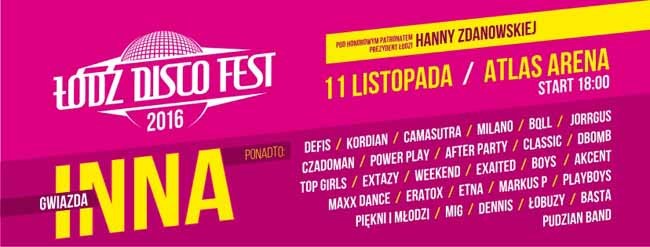 Łódź Disco Fest - Atlas Arena 11.11.2016