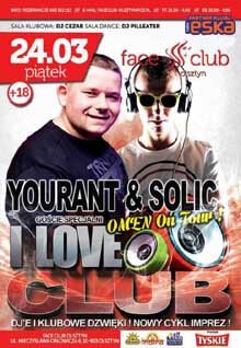 Dj Solic Face Club Olsztyn - I Love Club, Omen On Tour 24.03.2017