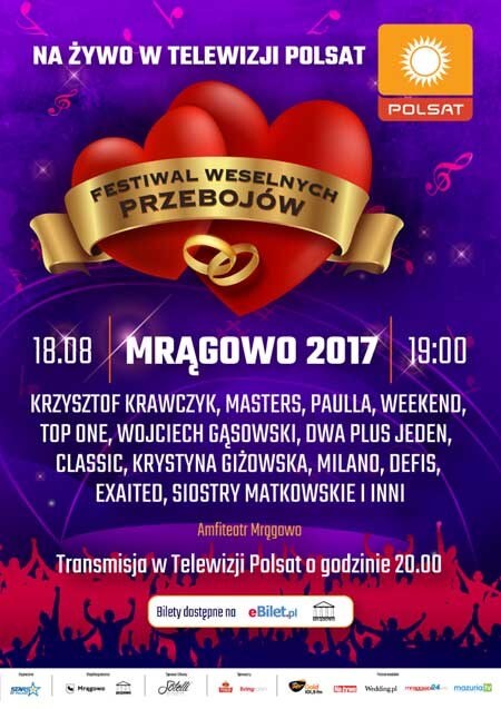 Festiwal Weselnych Przebojów - Mrągowo 18.08.2017