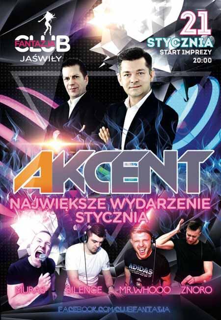 Koncert Króla Disco Polo - Akcent w klubie Fantazja Jaświły 21.01.2017