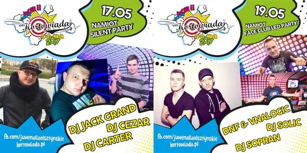 Namiot z muzyką klubową na Kortowiadzie 2017