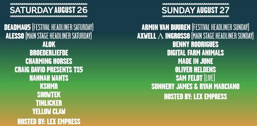 LINEUP (MAIN STAGE) Mysteryland 2017 - Haarlemmermeer