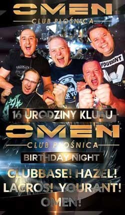 YOURANT - OMEN CLUB PŁOŚNICA - 16 URODZINY PO REMONCIE - 11.08.2017