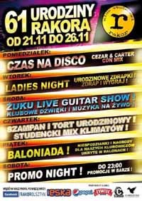 Klub Studencki Rakor - Urodziny - Dj Cezar (22.11.2016)