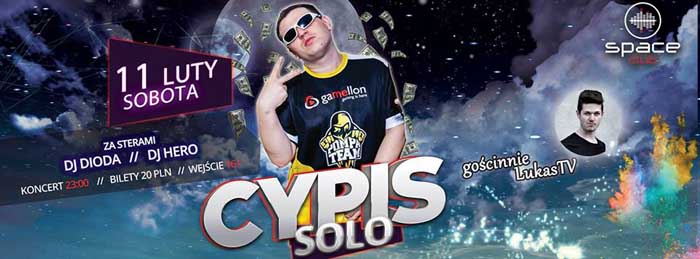Klub Space Borków - Koncert na żywo Cypis Solo 11.02.2017