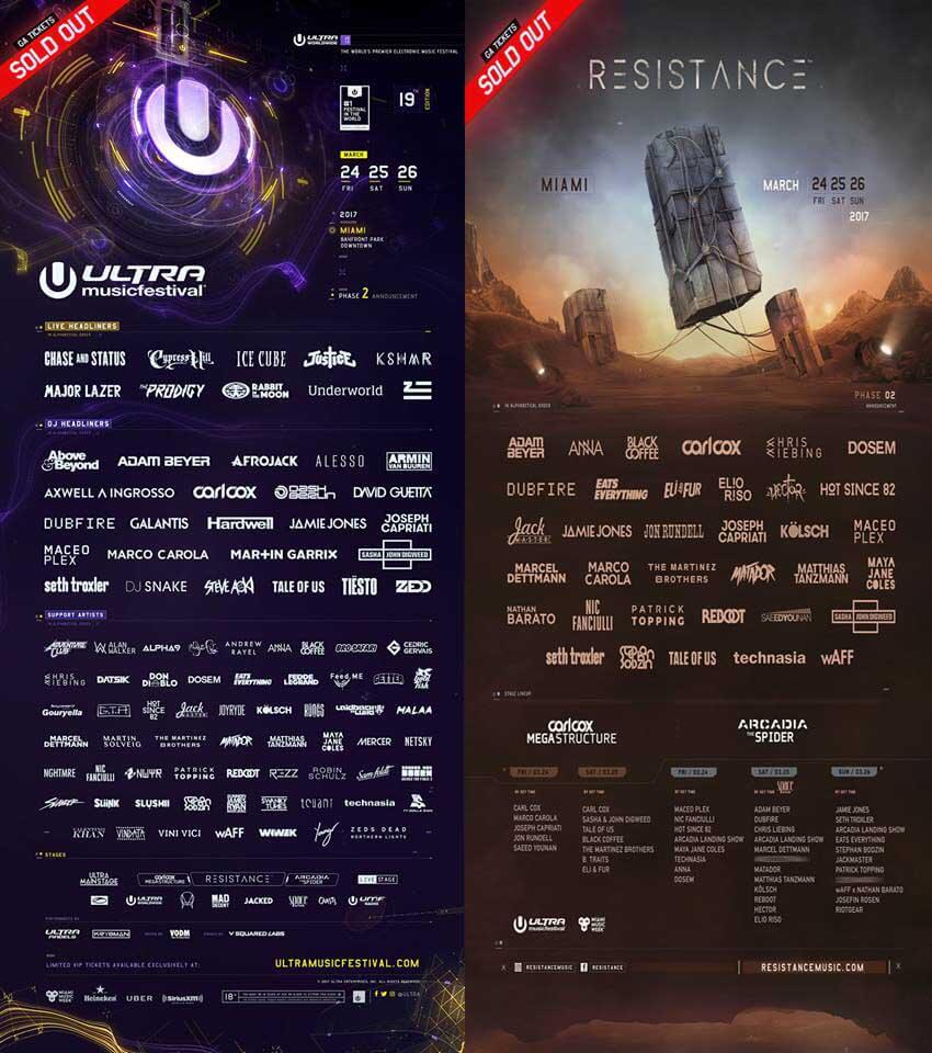 ULTRA MIAMI 2017 - Lineup Phase 2