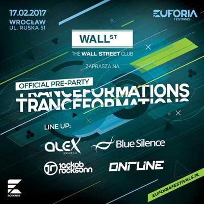 DJ ALEX live at TRANCEFORMATIONS PRE-PARTY Wall Street Wrocław 17.02.2017
