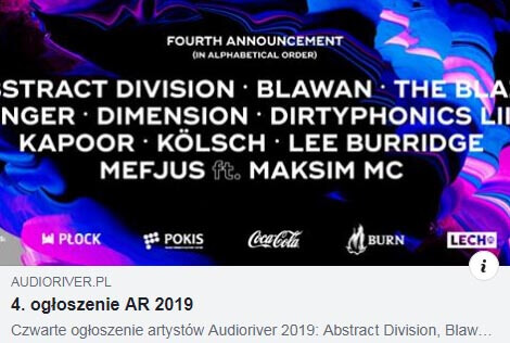 Audioriver 2019 - kolejna czwarta część ogłoszenia lineup'u Audioriver 2019 - kolejna czwarta część ogłoszenia lineup'u