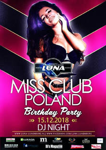 Klub Luna, Lunenburg - MISS CLUB POLAND - B-Day Party (15.12.2018)