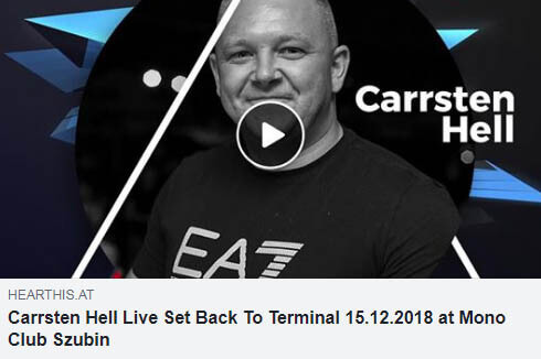 Carrsten Hell Live Set Back To Terminal 15.12.2018 at Mono Club Szubin