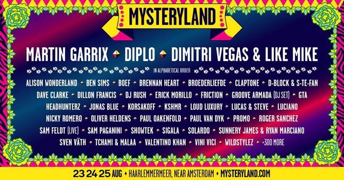 Zapoznaj się z tegorocznym lineup dj's na Mysteryland 2019