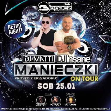 DJ INSANE - Klub Bogacz, Kolbuszowa 25.01.2020 - Manieczki on Tour