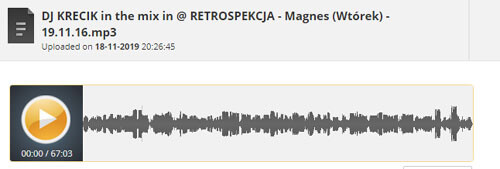 DJ KRECIK in the mix in RETROSPEKCJA - Magnes Wtórek (16.11.2019)